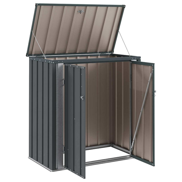 Gartenbox Schwarz Stahl 101,5 cm
