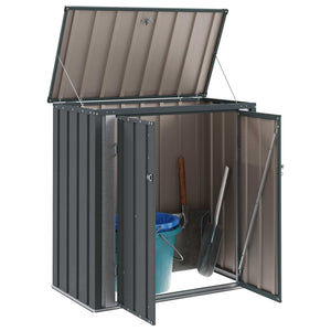 Gartenbox Schwarz Stahl 101,5 cm