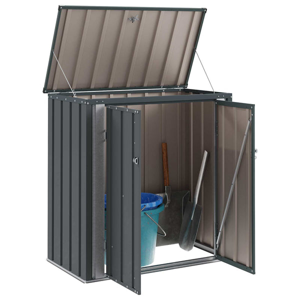 Gartenbox Schwarz Stahl 101,5 cm