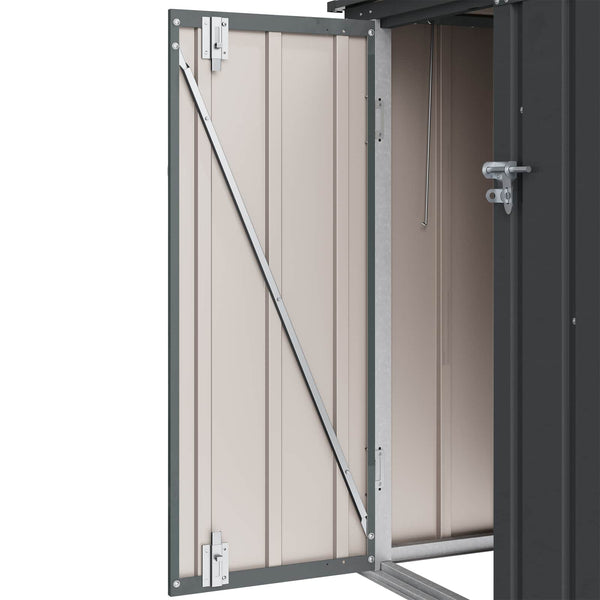 Garten Lagerbox Schwarz Stahl 101,5cm