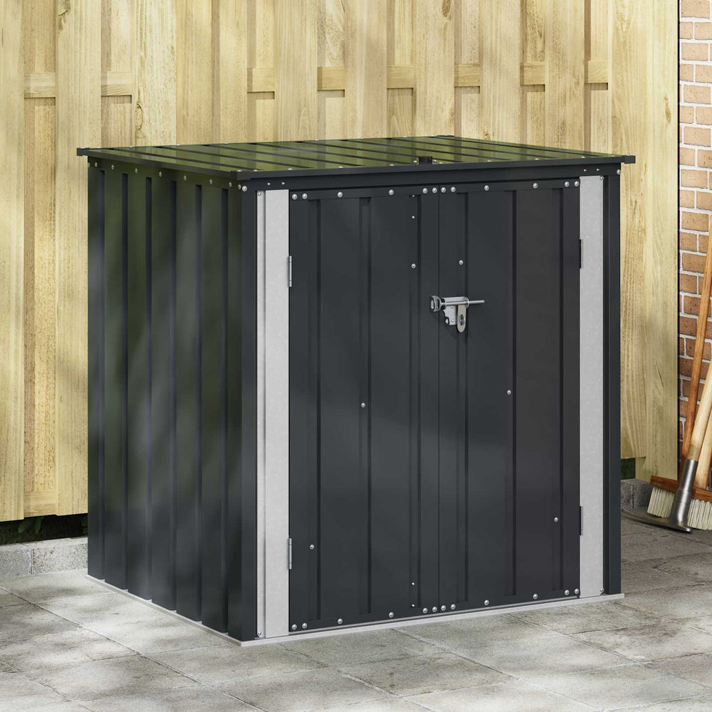 Garten Lagerbox Schwarz Stahl 101,5cm