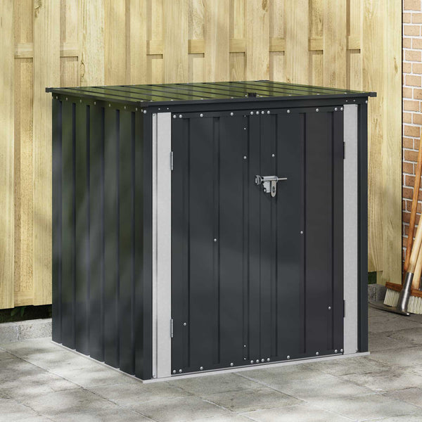 Garten Lagerbox Schwarz Stahl 101,5cm