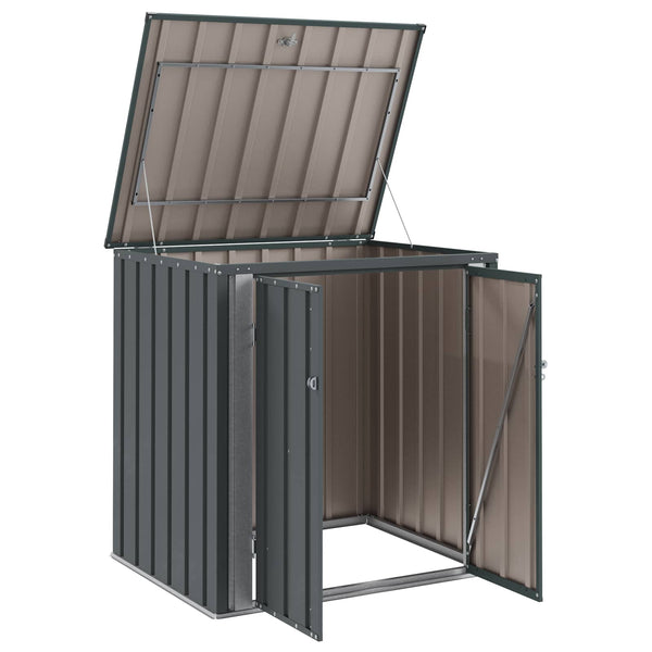 Garten Lagerbox Schwarz Stahl 101,5cm