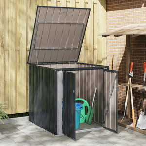 Gartenlagerbox Schwarz Stahl 101,5x107x100cm