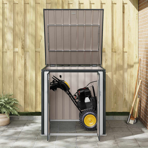 Gartenlagerbox Schwarz Stahl 101,5x107x100cm