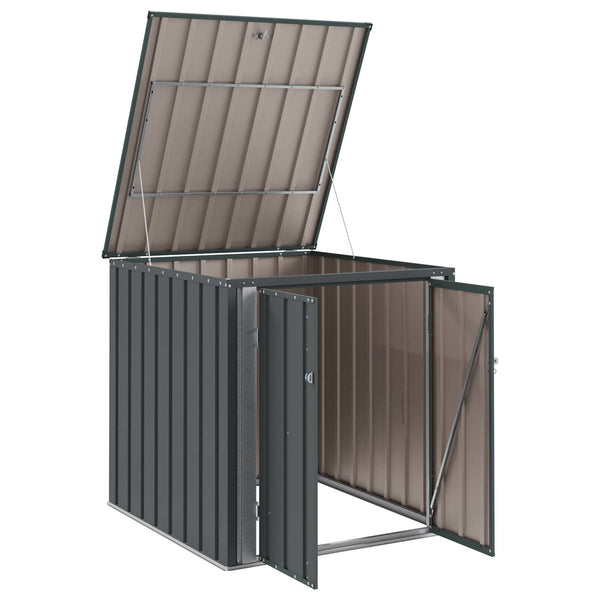 Gartenlagerbox Schwarz Stahl 101,5x107x100cm
