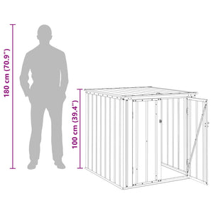 Gartenlagerbox Schwarz Stahl 101,5x107x100cm