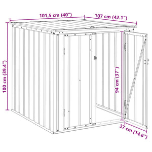 Gartenlagerbox Schwarz Stahl 101,5x107x100cm