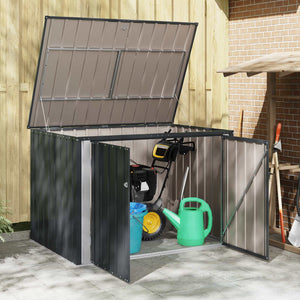 Gartenbox Stahl Schwarz 151,5 cm