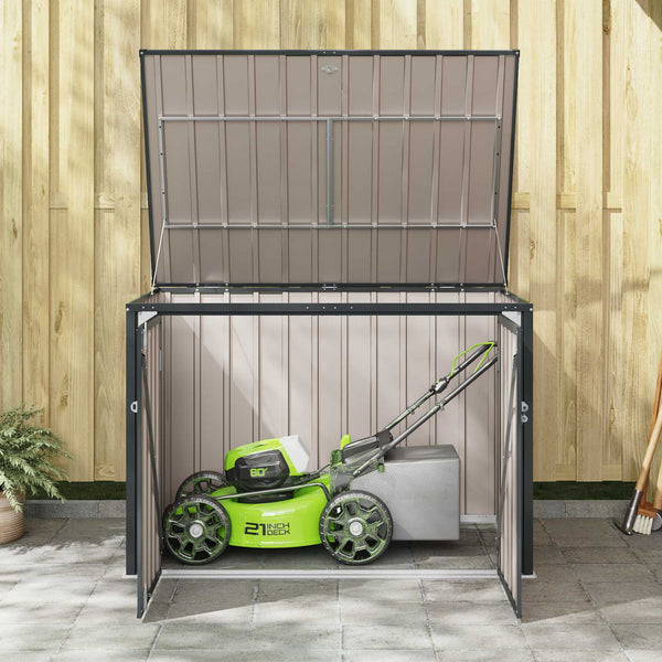 Gartenbox Stahl Schwarz 151,5 cm