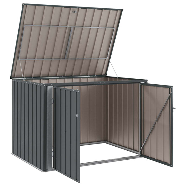 Gartenbox Stahl Schwarz 151,5 cm