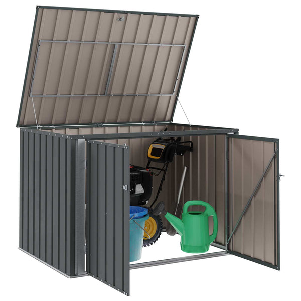 Gartenbox Stahl Schwarz 151,5 cm