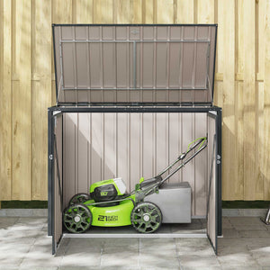 Gartenlagerbox Stahl Schwarz 151,5 cm
