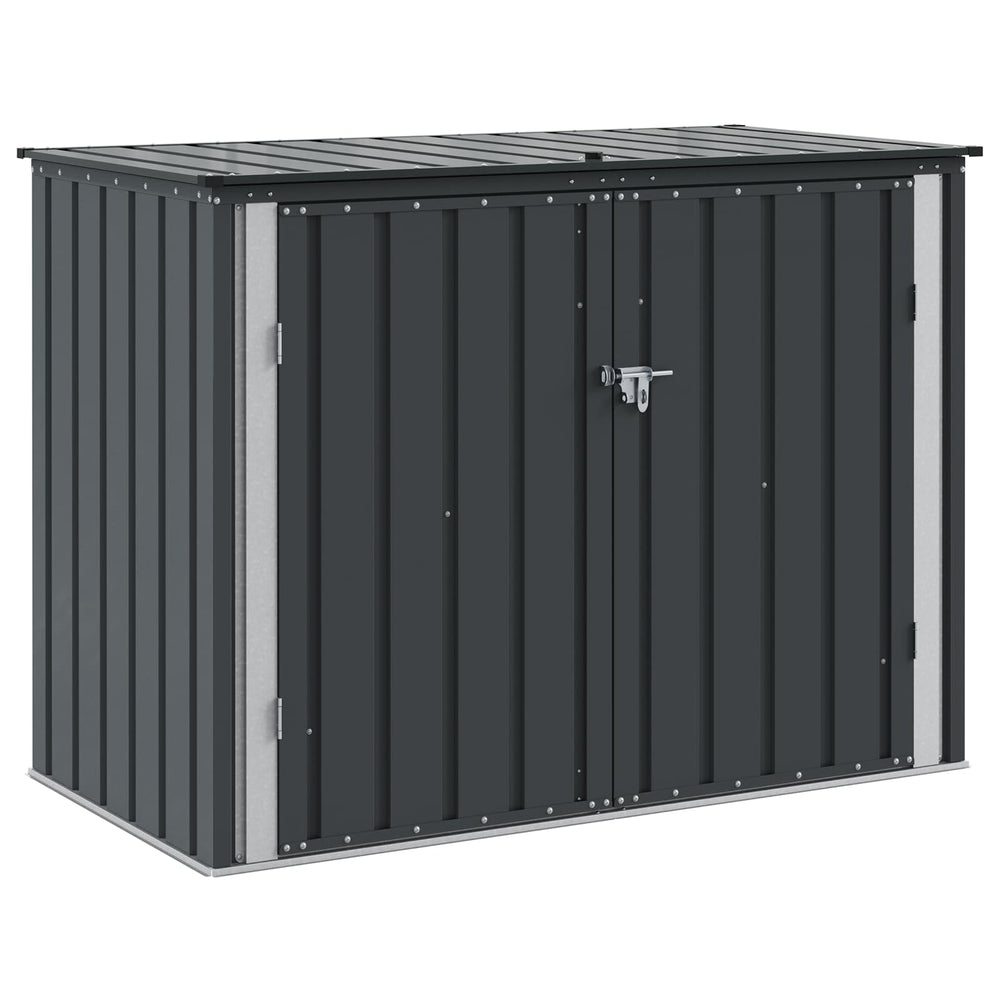 Gartenlagerbox Stahl Schwarz 151,5 cm