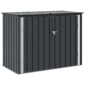 Gartenlagerbox Stahl Schwarz 151,5 cm