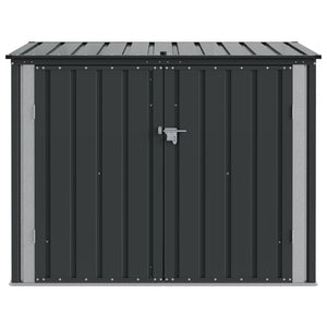 Gartenlagerbox Stahl Schwarz 151,5 cm