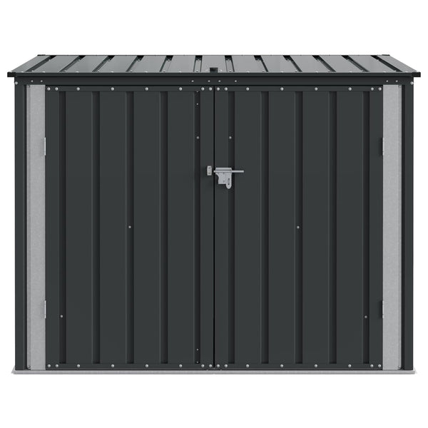 Gartenlagerbox Stahl Schwarz 151,5 cm