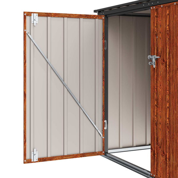 Gartenlagerbox Stahl Braun 151,5 cm