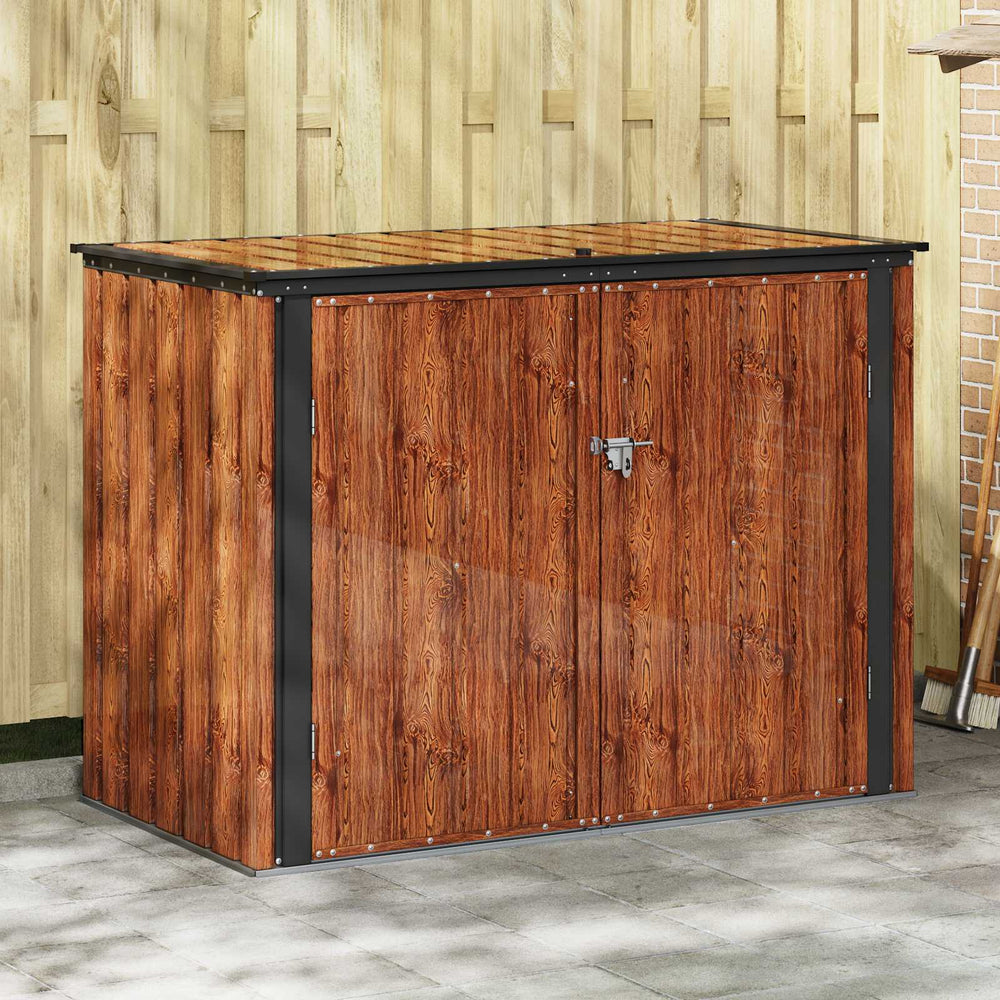 Gartenlagerbox Stahl Braun 151,5 cm