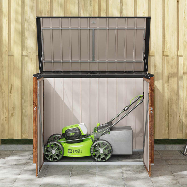 Gartenlagerbox Stahl Braun 151,5 cm