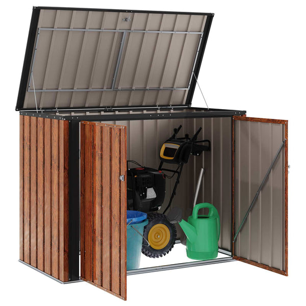 Gartenlagerbox Stahl Braun 151,5 cm