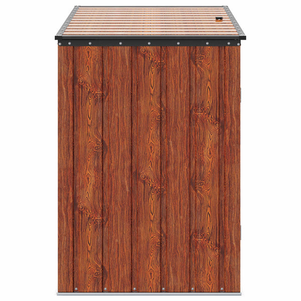 Gartenlagerbox Stahl Braun 151,5 cm