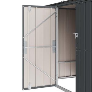 Gartenlagerbox Stahl Schwarz 214 cm