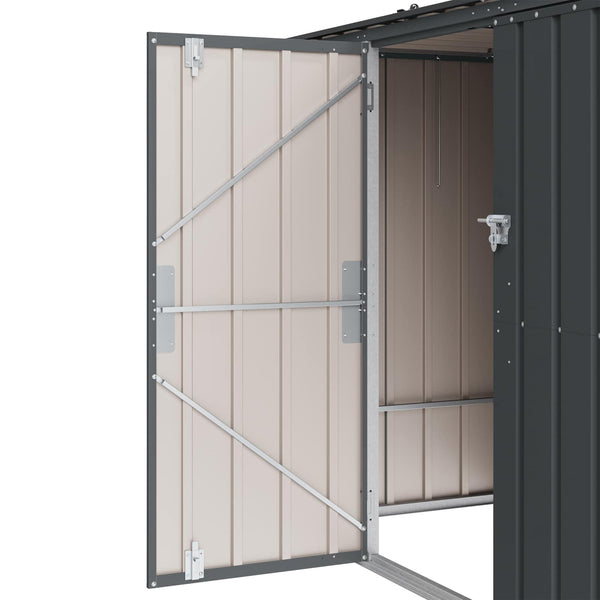 Gartenlagerbox Stahl Schwarz 214 cm