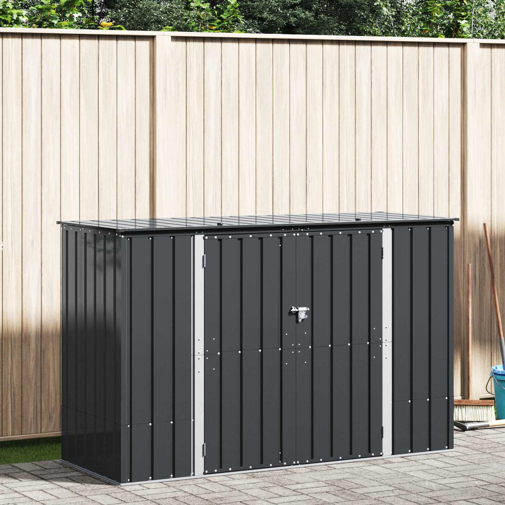 Gartenlagerbox Stahl Schwarz 214 cm
