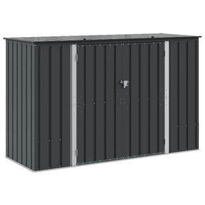 Gartenlagerbox Stahl Schwarz 214 cm