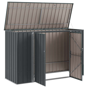 Gartenlagerbox Stahl Schwarz 214 cm
