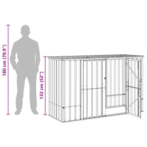 Gartenlagerbox Stahl Schwarz 214 cm