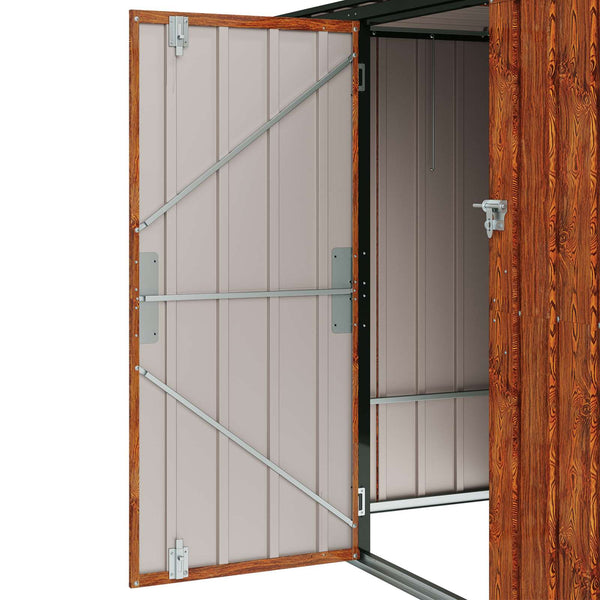 Gartenlagerbox Braun Stahl 214x82x132cm