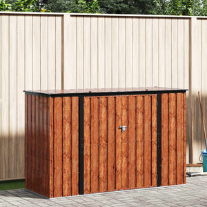 Gartenlagerbox Braun Stahl 214x82x132cm