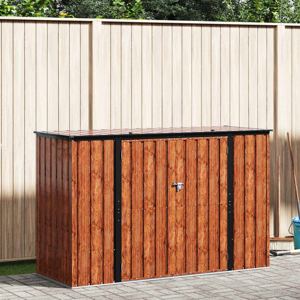Gartenlagerbox Braun Stahl 214x82x132cm