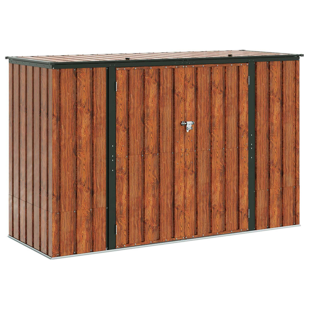 Gartenlagerbox Braun Stahl 214x82x132cm
