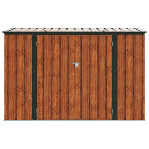 Gartenlagerbox Braun Stahl 214x82x132cm