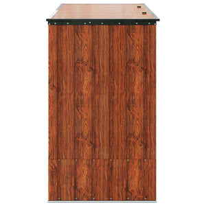 Gartenlagerbox Braun Stahl 214x82x132cm