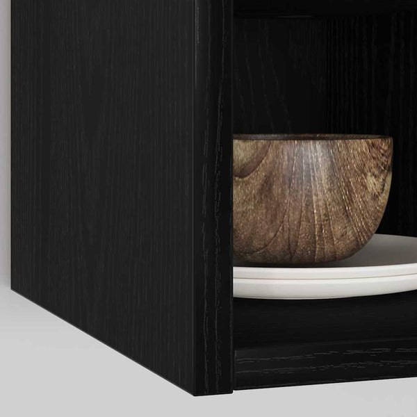 Hängeschrank Schwarz Eichen-Optik 60cm
