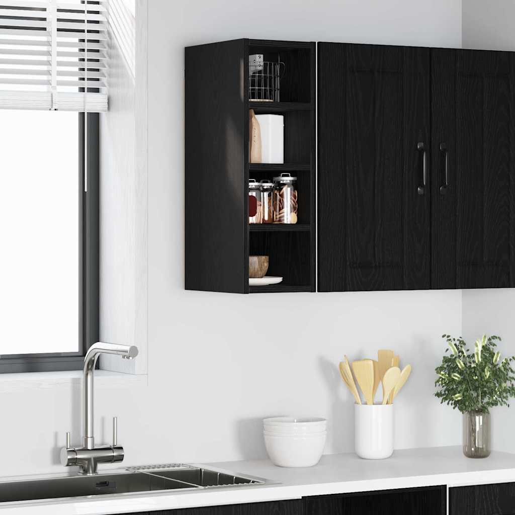 Hängeschrank Schwarz Eichen-Optik 60cm