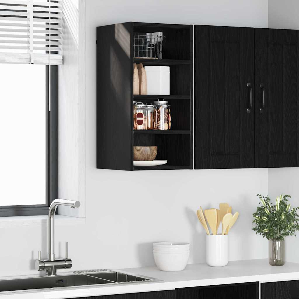 Hängeschrank Schwarz Eichen-Optik 30x60 cm
