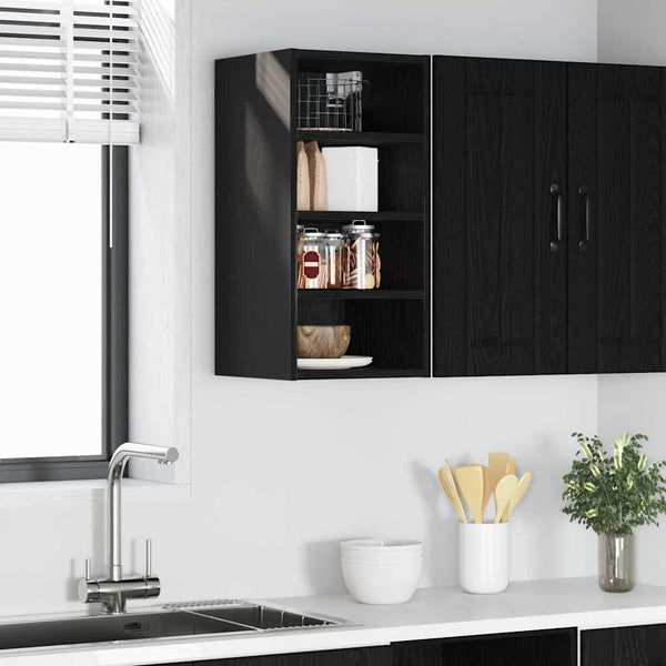 Hängeschrank Schwarz Eichen-Optik 30x60 cm