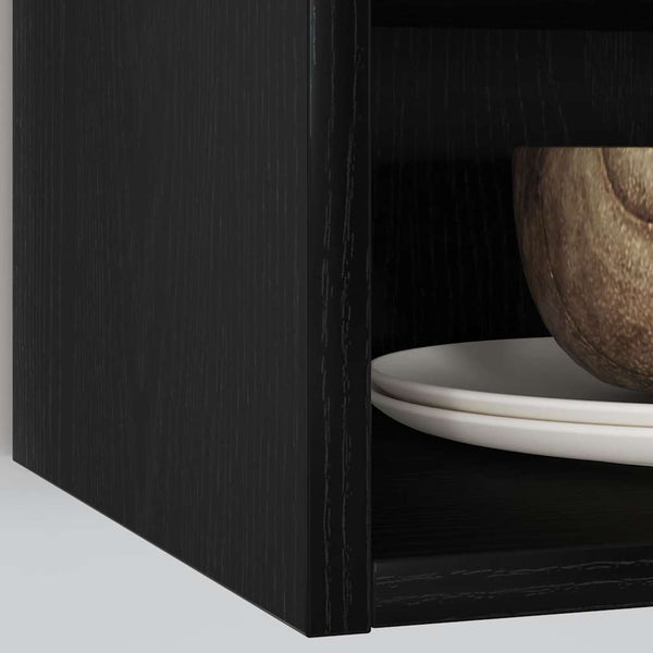 Hängeschrank Schwarz Eichen-Optik 40x60 cm