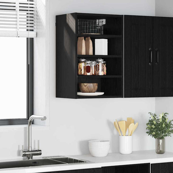 Hängeschrank Schwarz Eichen-Optik 40x60 cm