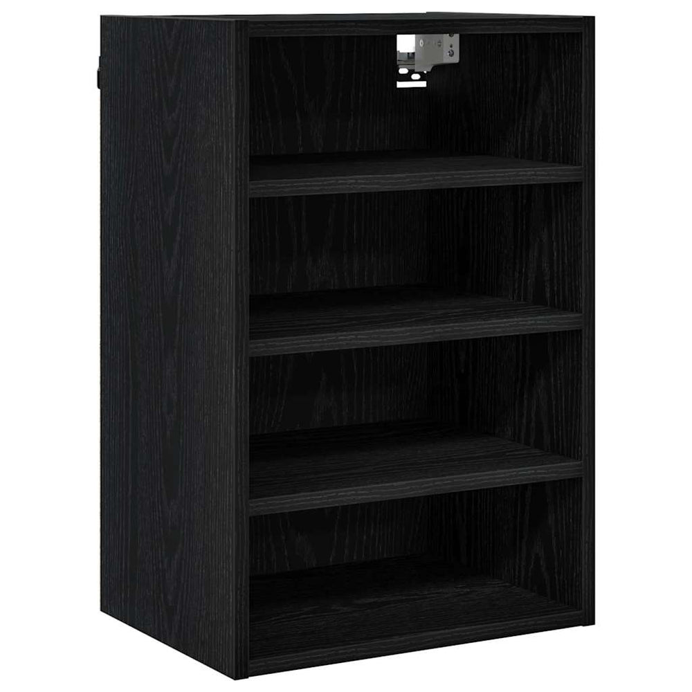 vidaXL Wall Cabinet with Shelf Black Oak Look 40 x 29.5 x 60 cm