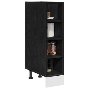 Küchenunterschrank Schwarz Eichen-Optik 20cm