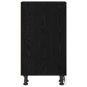 Küchenunterschrank Schwarz Eichen-Optik 20cm