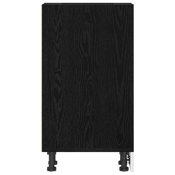 Küchenunterschrank Schwarz Eichen-Optik 20cm