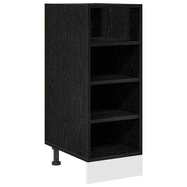 Küchenunterschrank Schwarz Eichen-Optik 30cm