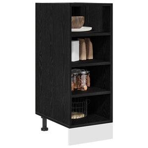 Küchenunterschrank Schwarz Eichen-Optik 30cm